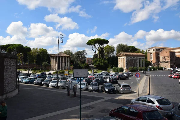 Bocca Della Verita Forum Boarium Chrámem Herkula Victora Tempio Portuno — Stock fotografie