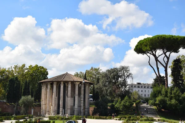 Bocca Della Verita Forum Boarium Temple Hercules Victor Tempio Portuno — Fotografia de Stock