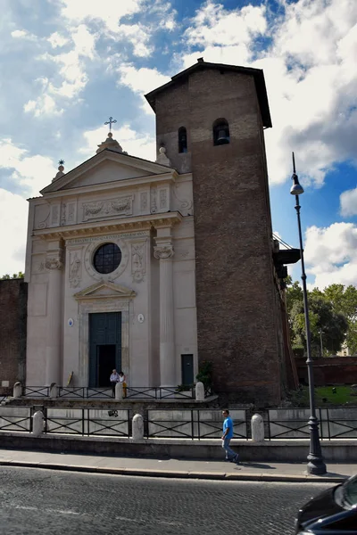 Bocca Della Verita Forum Boarium Con Tempio Ercole Vittorio Tempio — Foto Stock