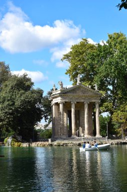Tempio di Esculapio - İtalya 'nın Roma şehrindeki Villa Borghese Parkı' ndaki Asclepius Tapınağı
