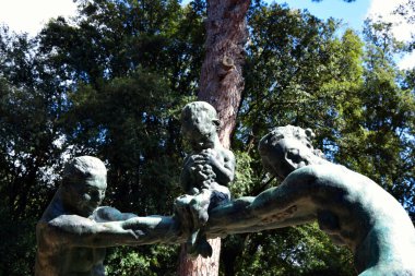 İtalya 'nın Roma şehrindeki Villa Borghese Parkı' nda Fonte Gaia