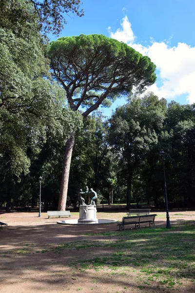 Fonte Gaia Villa Borghese Park Rzym Włochy — Zdjęcie stockowe