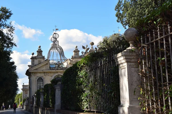 Edifício Antigo Parque Villa Borghese Cidade Roma Itália — Fotografia de Stock