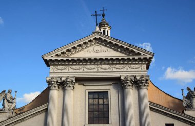 Chiesa di San Rocco all Augusteo Saint Roch Kilisesi Largo San Rocco ile birlikte İtalya 'nın başkenti Roma' da.