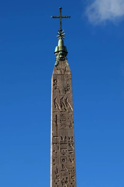 Piazza Del Popolo Com Obelisco Flaminio Cidade Roma Itália — Fotografia de Stock