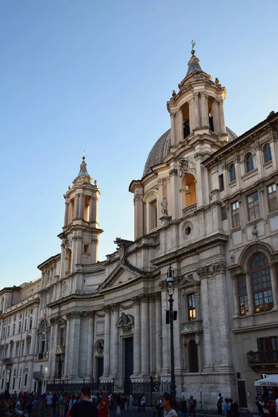 Chiesa Santagnese Agone Piazza Navona City Rome Italia — Foto de Stock