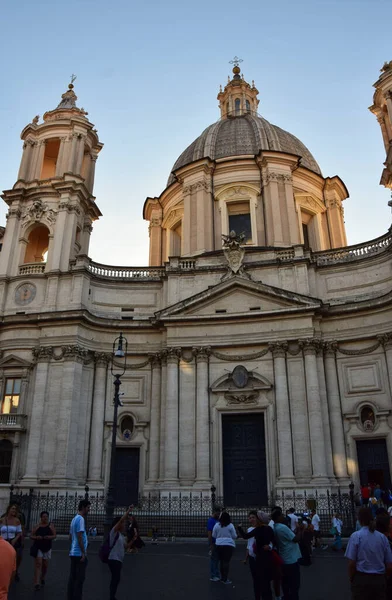 Chiesa Santagnese Agone Piazza Navona Cidade Roma Itália — Fotografia de Stock