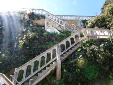 Alcatraz, San Francisco, California 'daki merdiven.