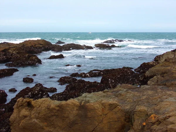 Parcours Routier Long Route Route Découverte Californie Falaises Côtières Plages — Photo