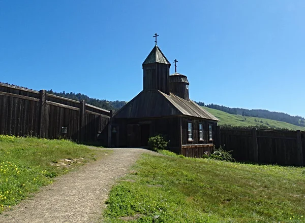 Wooden Church Old Fort California Pacific Coast — Stock Photo, Image