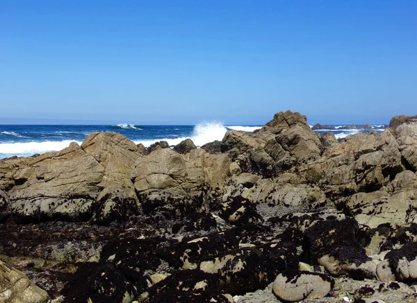 Stone Beach Kalifornii Skały Przybrzeżne Płytkich Wodach Wybrzeża Road Trip — Zdjęcie stockowe