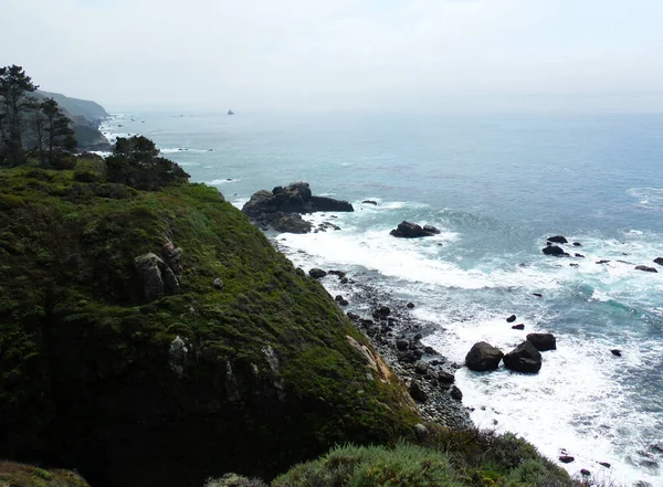 California Coastline Its High Jagged Cliffs Road Trip Highway Discovery — Foto de Stock