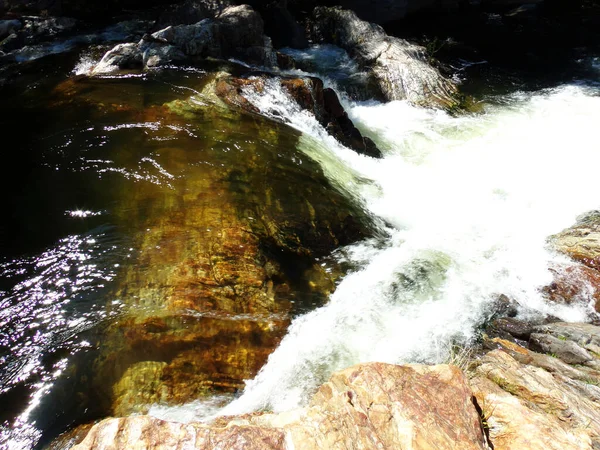 Wild River Yosemite National Park Water Splashing Rocks Stream — Stock Photo, Image