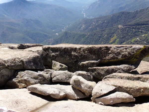 Vista Desde Moro Rock Los Valles Laderas Del Parque Nacional — Foto de Stock