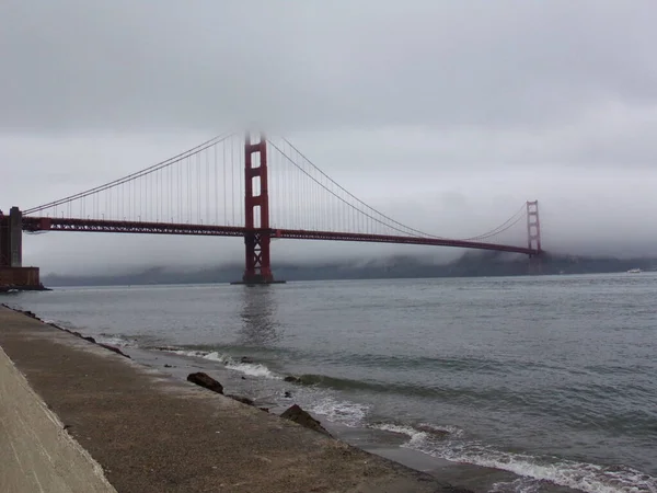 Golden Gate Bridge Hidden in Fog - San Francisco, California