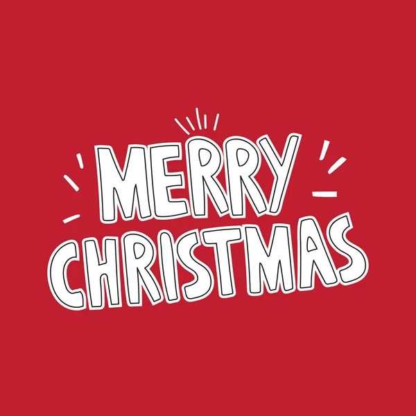 Kırmızı arka planda mutlu noel mektupları. Boyama sayfası. Vektör illüstrasyonu.
