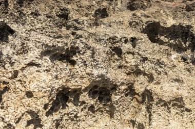 Kıbrıs 'ta volkanik kaya yüzeyinin dokusu ay yüzeyine benziyor.