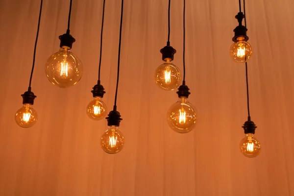 Bellissimo Retrò Edison Decorazione Della Lampada Della Luce Luce Lampada — Foto Stock