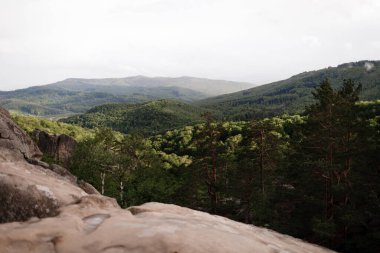 Mountain Green Hill Valey manzarası. Yeşil dağ manzaralı. Dağ manzaralı.