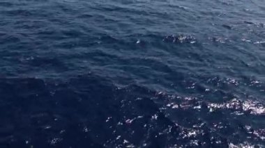 Su yüzeyinin temiz dokusu. Mavi deniz suyu dokusu sakin ve huzurlu bir arka plan. Denizin yüzeyi.