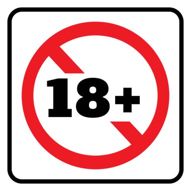 Sosyal seks işareti yok. Beyaz arka planda izole edilmiş hiçbir seks işareti yok. uyarı etiketi