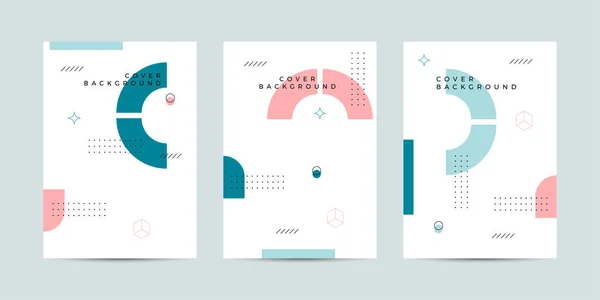 Covers Minimal Design Cool Geometric Backgrounds Your Design Applicable Banners — Stok Vektör