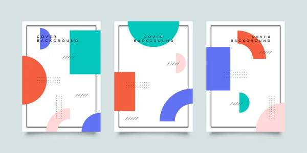 Covers Minimal Design Cool Geometric Backgrounds Your Design Applicable Banners — Stok Vektör