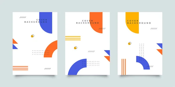 Covers Minimal Design Cool Geometric Backgrounds Your Design Applicable Banners — ストックベクタ