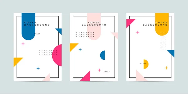 Covers Minimal Design Cool Geometric Backgrounds Your Design Applicable Banners — ストックベクタ