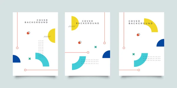 Covers Minimal Design Cool Geometric Backgrounds Your Design Applicable Banners — Stok Vektör