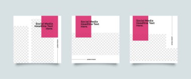 Dijital Pazarlama için Düzenlenebilir Posta Şablonu Sosyal Medya Afişleri. Brand Moda 'nın tanıtımı. Hikayeler. Akıyor. Vektör İllüstrasyonu - Vektör