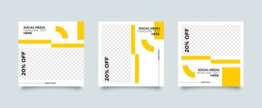 Dijital Pazarlama için Düzenlenebilir Posta Şablonu Sosyal Medya Afişleri. Brand Moda 'nın tanıtımı. Hikayeler. Akıyor. Vektör İllüstrasyonu - Vektör