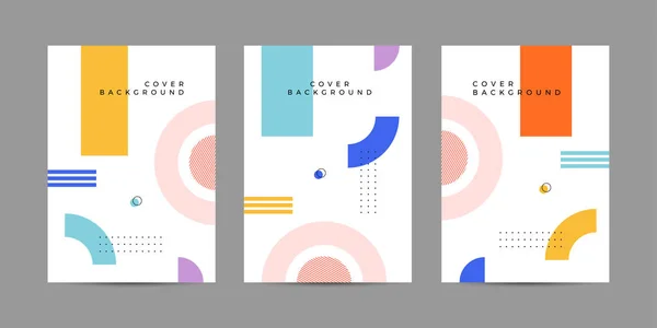 Covers Minimal Design Cool Geometric Backgrounds Your Design Applicable Banners — ストックベクタ