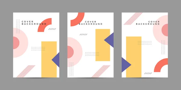Covers Minimal Design Cool Geometric Backgrounds Your Design Applicable Banners — ストックベクタ