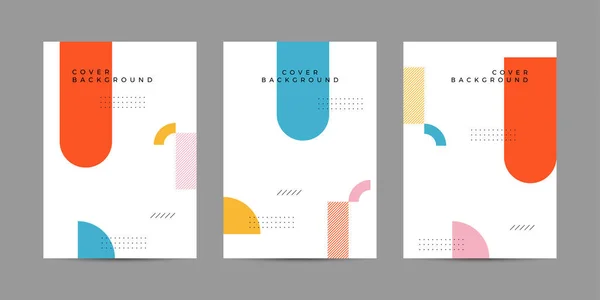 Covers Minimal Design Cool Geometric Backgrounds Your Design Applicable Banners — Stok Vektör