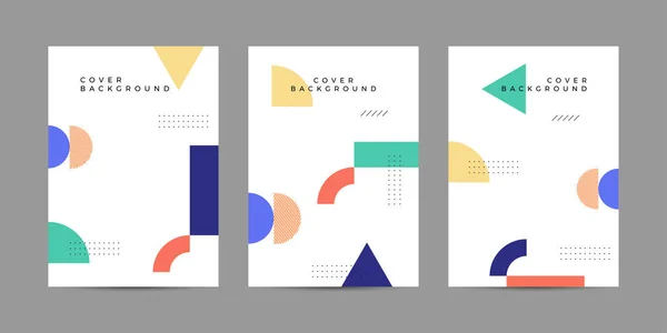 Covers Minimal Design Cool Geometric Backgrounds Your Design Applicable Banners — ストックベクタ