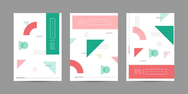 Covers Minimal Design Cool Geometric Backgrounds Your Design Applicable Banners — 스톡 벡터