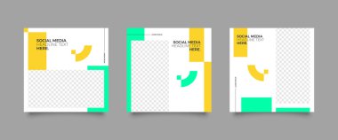 Slides abstract Unique Editable modern Social Media banner Template.  Vector.