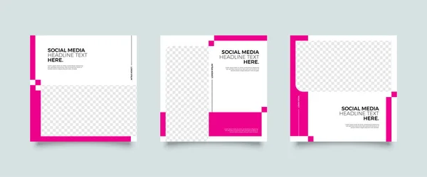 Set Modern Trendy Covers Idea Editable Simple Info Banner Shop — 스톡 벡터