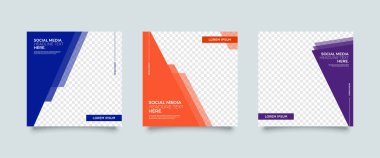 Dijital Pazarlama için Düzenlenebilir Posta Şablonu Sosyal Medya Afişleri. Brand Moda 'nın tanıtımı. Hikayeler. Akıyor. Vektör İllüstrasyonu - Vektör