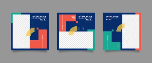 Modern Promotion Square Web Banner Social Media Post Elegant Sale — Stock Vector