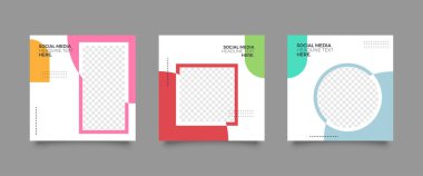 Modern trend seti fikri kapsıyor. Düzenlenebilir basit bilgi pankartı dükkanı. Uygulama için slaytlar, sosyal medya paketi için web tasarımı dijital tarzı. Kare seçilmiş güzellik direkleri, broşür tasarımı. Tanıtım.