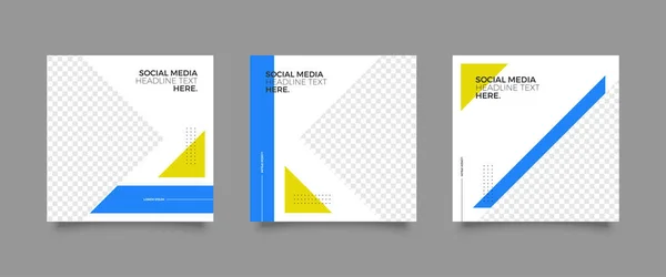 Set Modern Trendy Covers Idea Editable Simple Info Banner Shop — 스톡 벡터