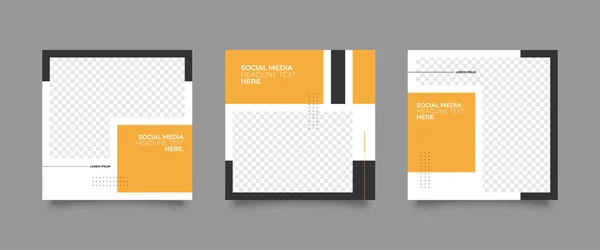 Set Modern Trendy Covers Idea Editable Simple Info Banner Shop — Stock Vector
