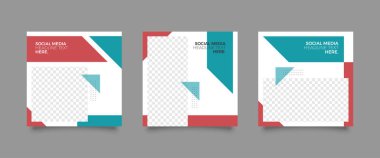 Slides abstract Unique Editable modern Social Media banner Template.  Vector.