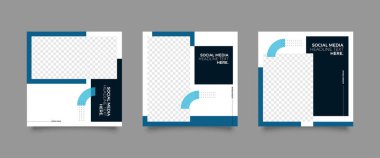 Slides abstract Unique Editable modern Social Media banner Template.  Vector.