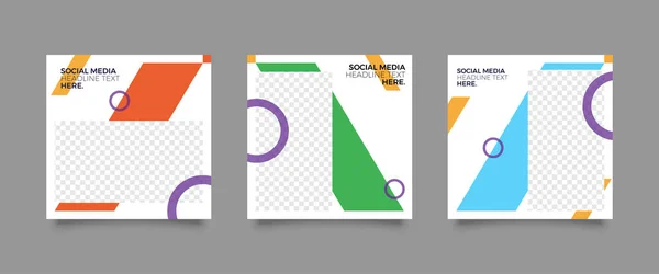 Diapositivas Abstracto Único Editable Moderno Social Media Banner Plantilla Vector — Vector de stock