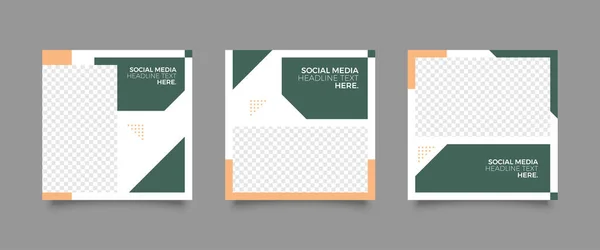 Slides Abstract Unique Editable Modern Social Media Banner Template Vector — Stok Vektör