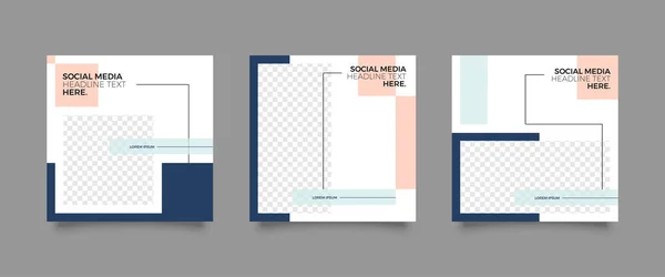 Bannière Web Carré Promotion Moderne Pour Message Médias Sociaux Vente — Image vectorielle