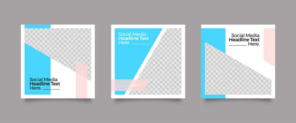 Set Modern Trendy Covers Idea Editable Simple Info Banner Shop — 스톡 벡터